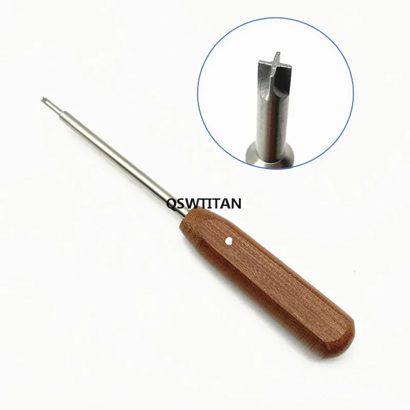 Stainless Steel Cross Head Bone Screwdriver Wooden Handle Screw driver Veterinary Orthopedic Surgical Tool