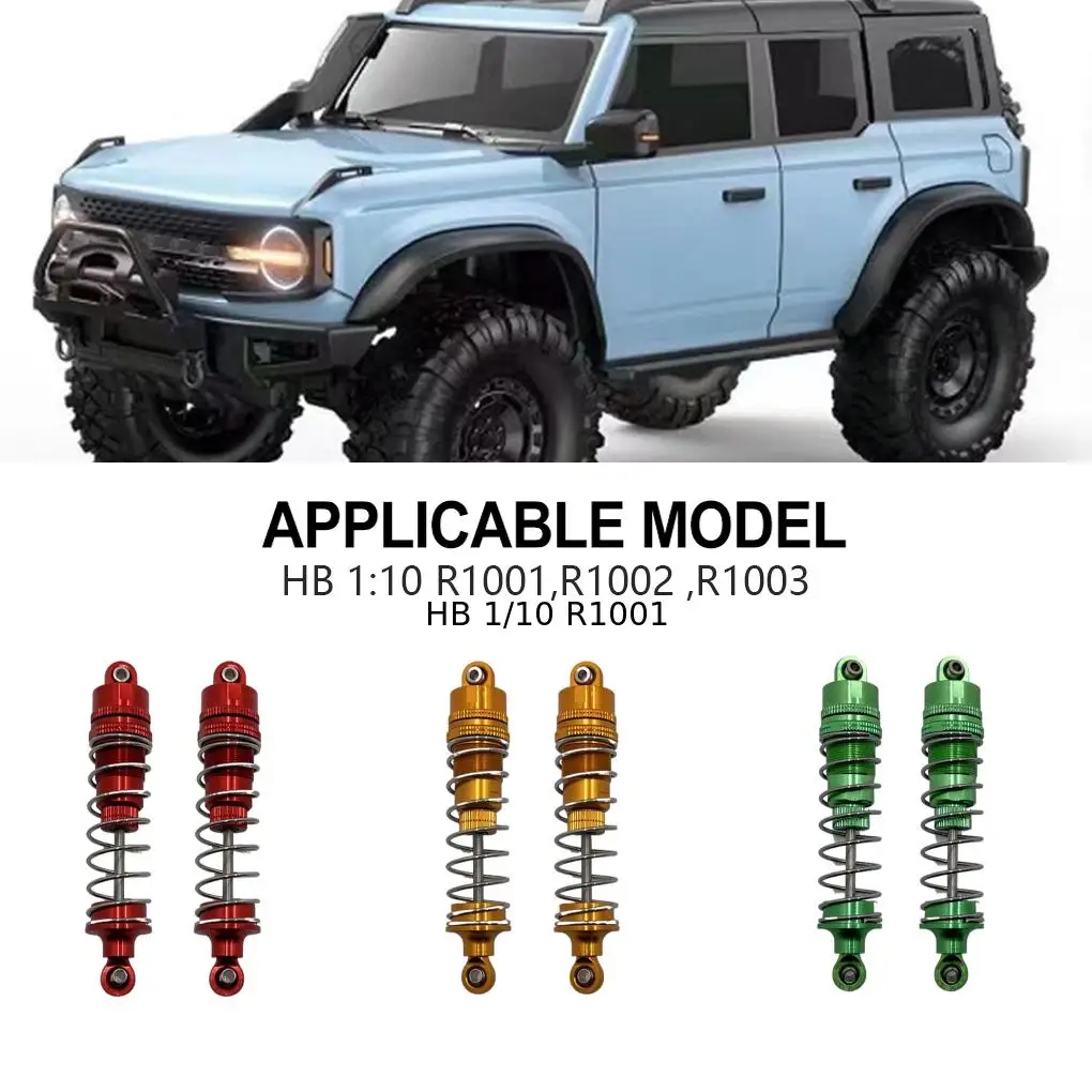 Aluminum Alloy 1/10 Front Rear Shock Absorber 2pieces Smooth Rc Front Rear Shock Absorber For R1001 R1002 R1003