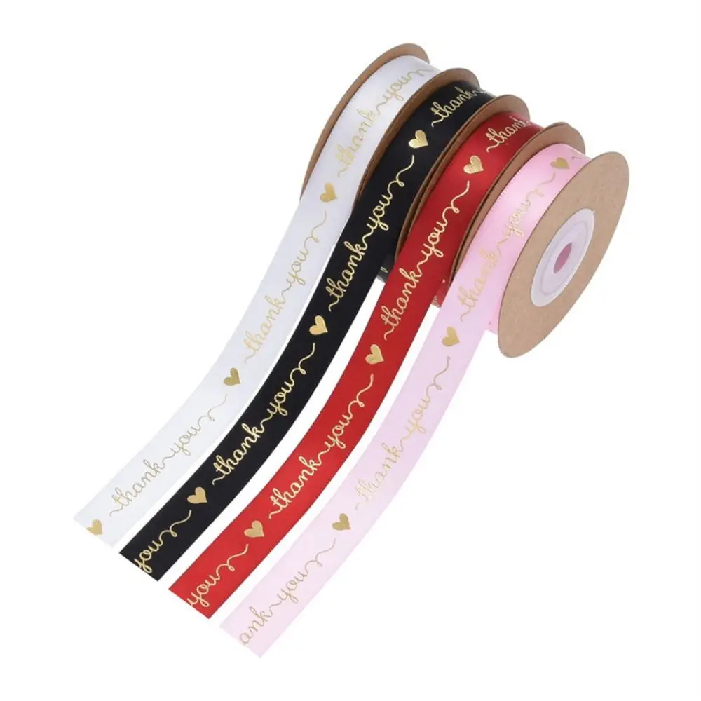 الإبداعية شكرا لك رسالة الشريط الحب القلب باقة الديكور كعكة التعبئة والتغليف الشريط DIY Bowknot التعبئة الحرير جديلة ديكور المنزل