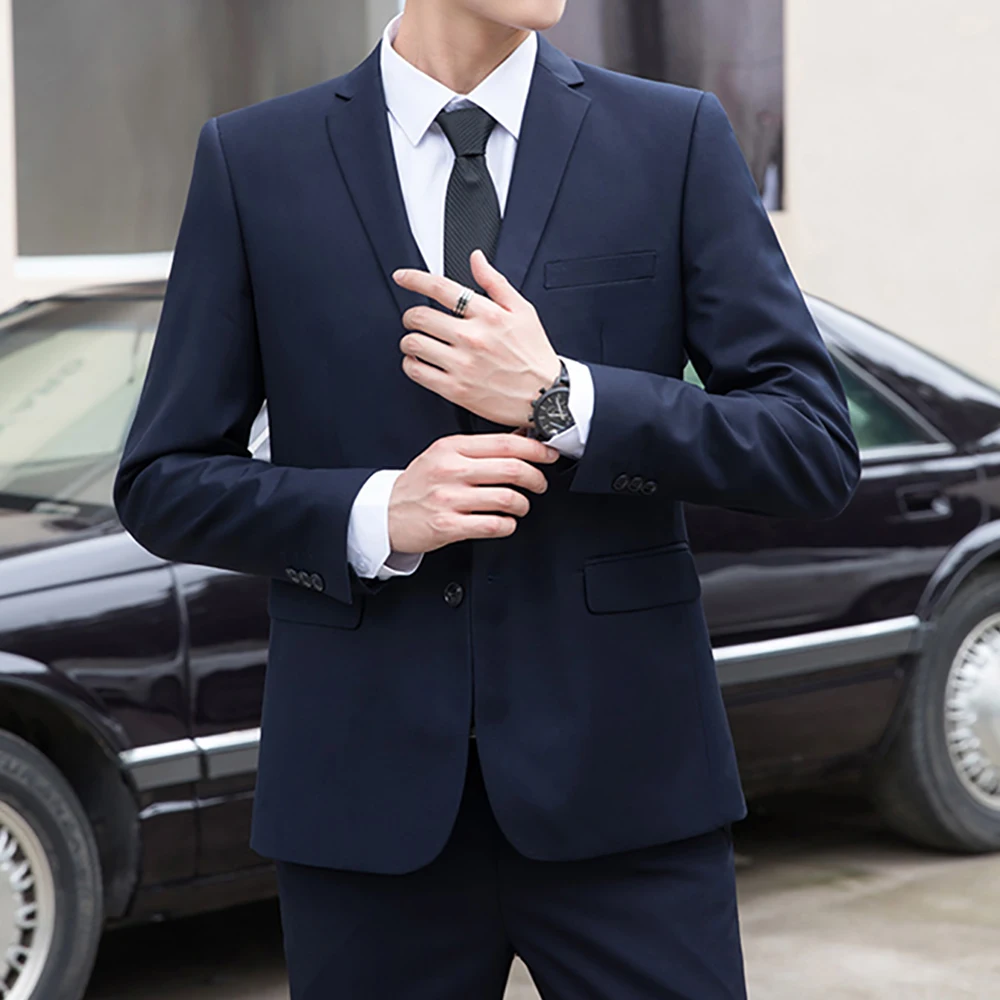 

Men's Suit Professional Suit Blazer Solid Business Single Button Formal Suit Jacket For Male Office Host Party Prom Suit Jackets