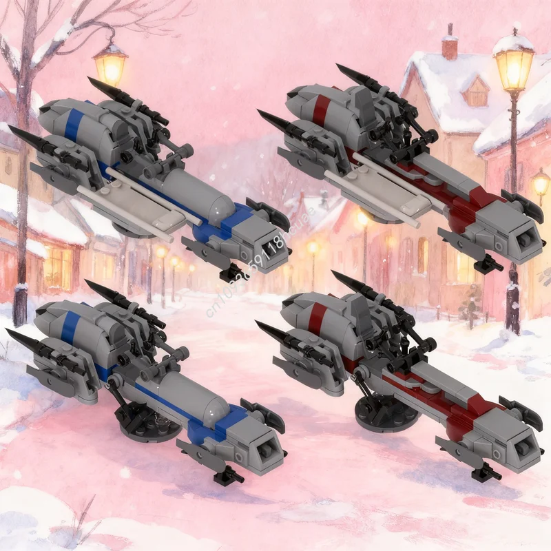 623pcs MOC Star Battle Republic BARC Speeder Pack Model Building Toy Blocks Construction Festival Gifts Idea Education Brick