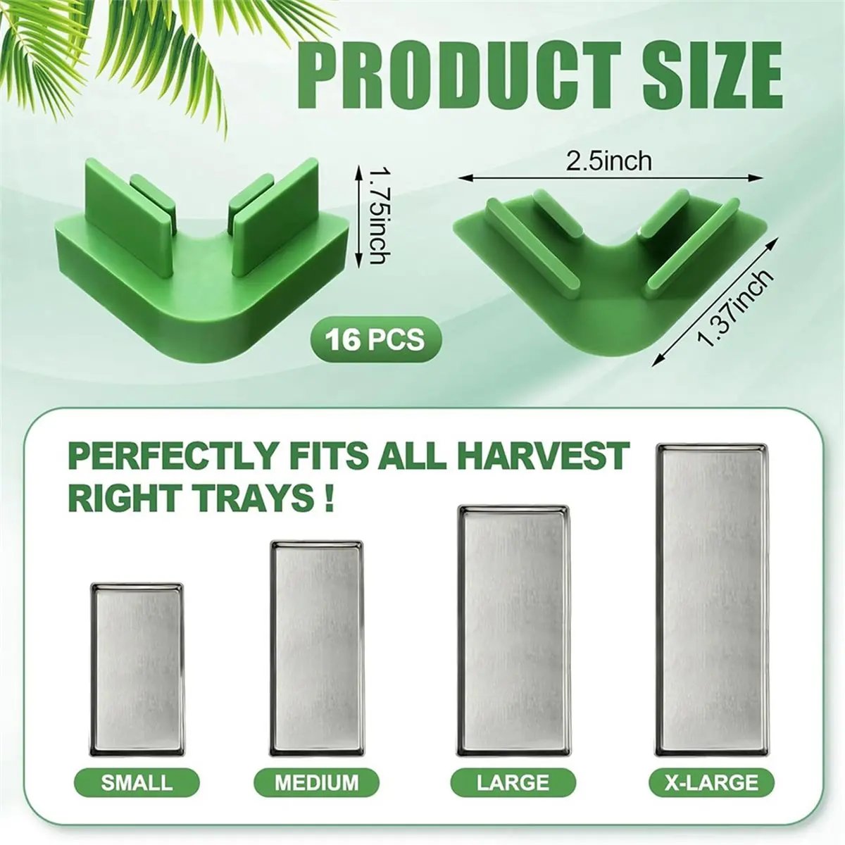 NEW 16-Piece Tray Stacker Set for Freeze Dryer - Enhances Storage & Stability of Freeze-Dried Food Green