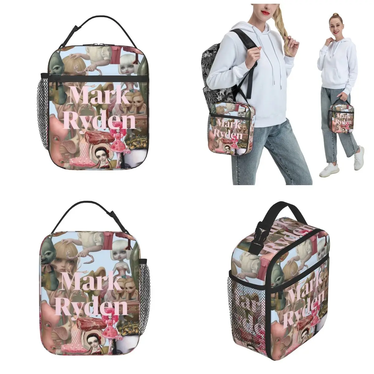 Mark Ryden Doll Insulated Lunch Bags Thermal Bag Lunch Container High Capacity Tote Lunch Box Girl Boy Beach Picnic