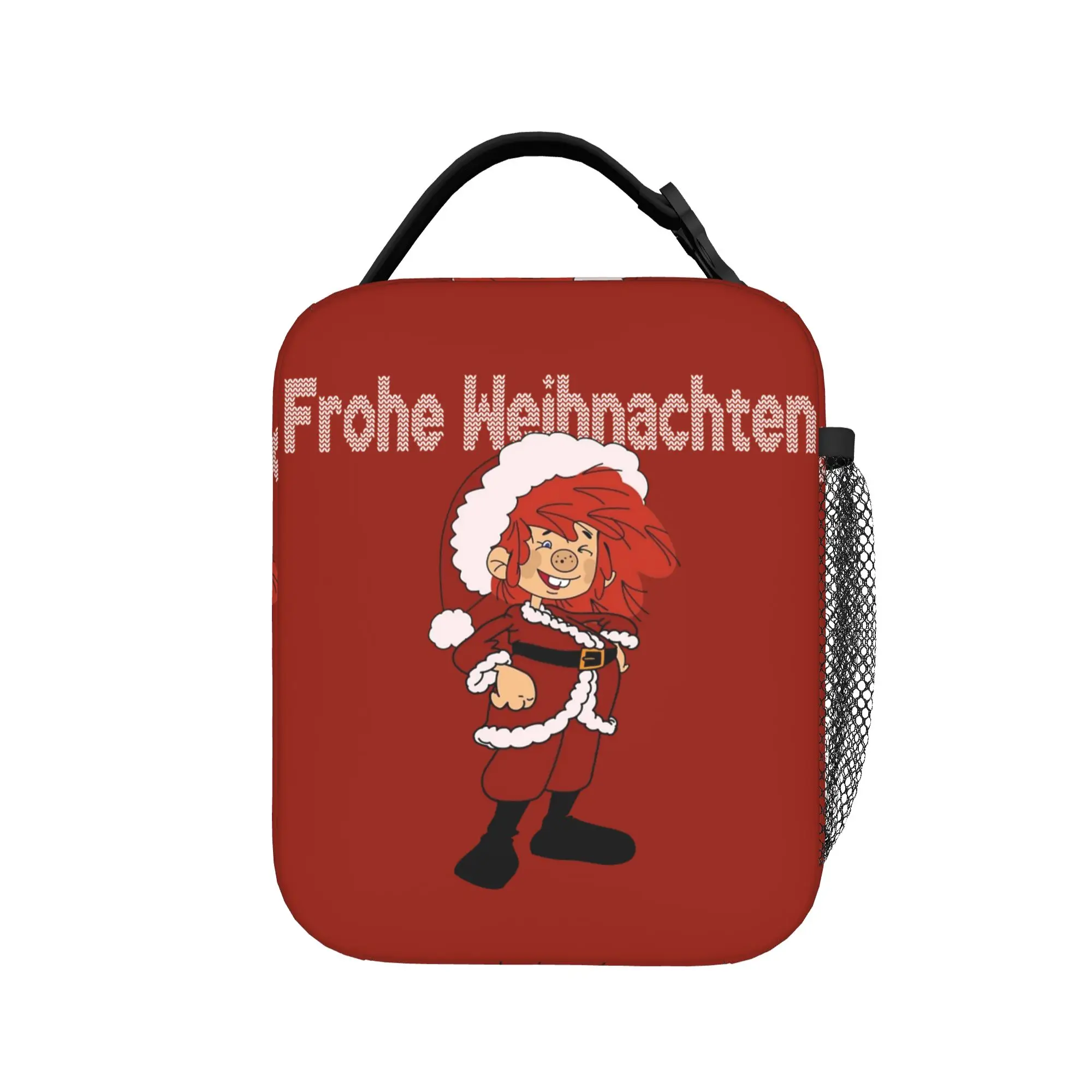 Pumuckl Frohe Weihnachten Merry Christmas Insulated Lunch Bag Thermal Bag Meal Container  Large Tote Lunch Box Men Outdoor
