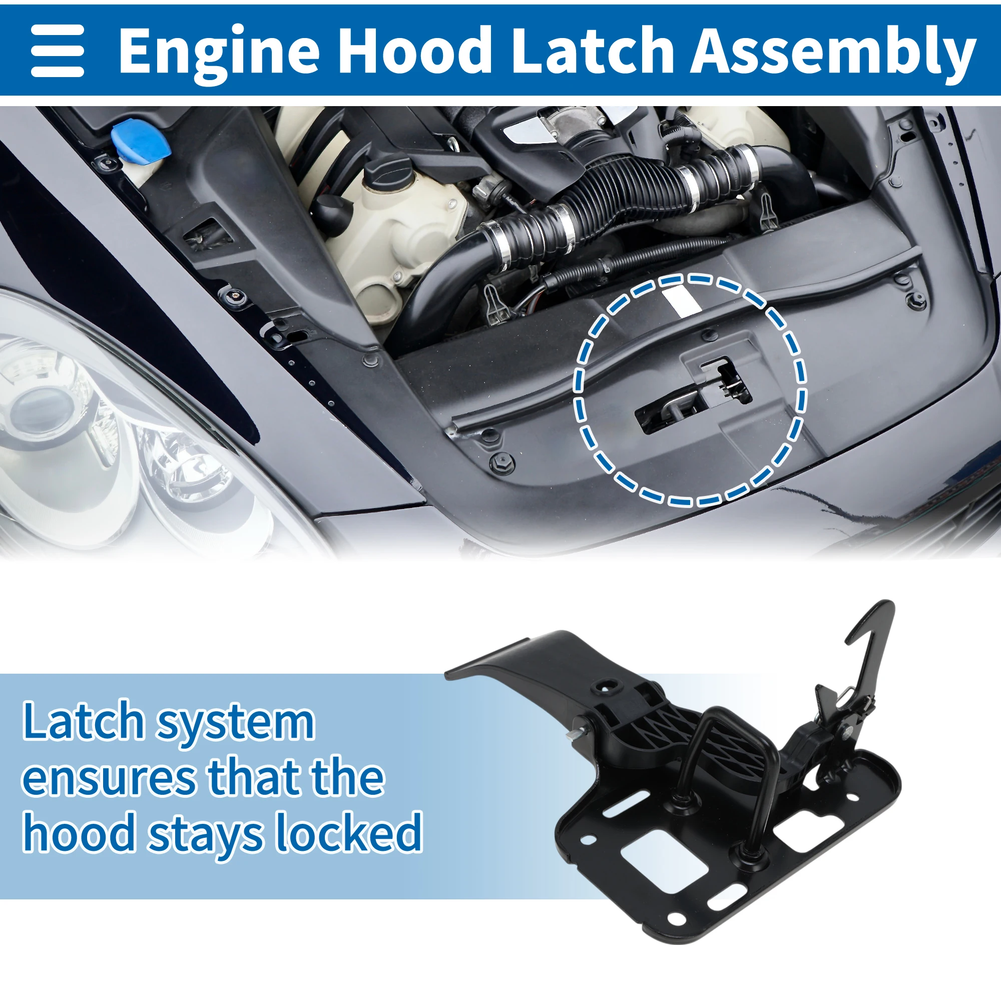 

UXCELL Hood Latch Assembly for Audi Q5 2009-2017 Engine Hood Latch Lock Release No.8R0823480B