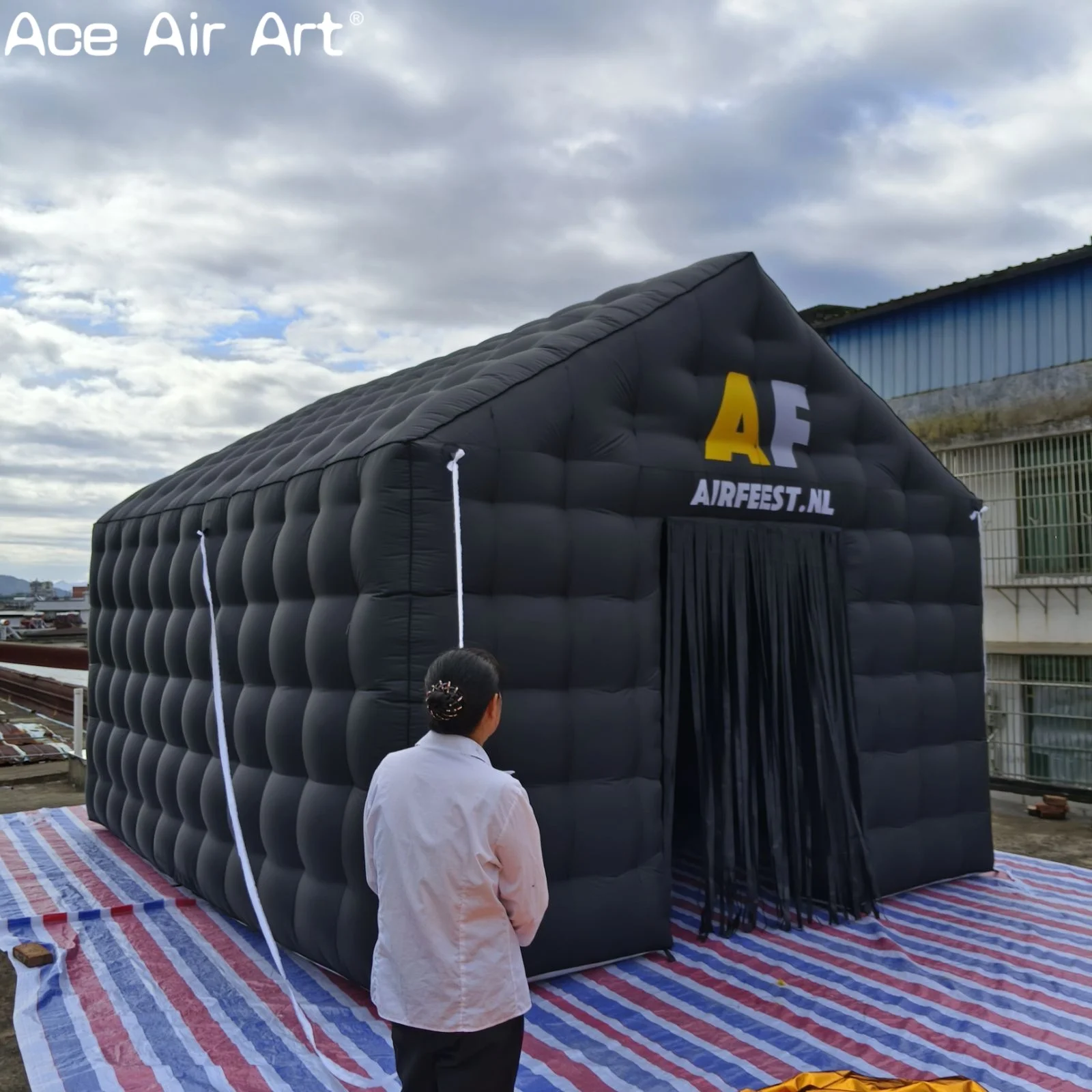 Barraca inflável da boate do diodo emissor de luz para eventos ao ar livre e festas barraca personalizada inflável com luzes para a decoração do festival