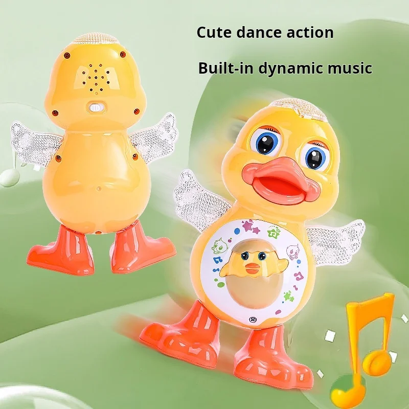 Elektronisch speelgoed Dansende eend Grappig knipperend ogen Knipperlicht Schud het lichaam Schattig muzikaal cartoon dier Educatief speelgoed Kid Gift