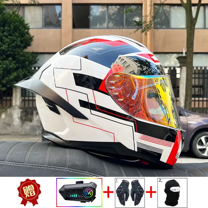 ORZ Motorcycle Bluetooth Helmet Four Season Motorbike Helmet for Men Women Motocross Helmet Capacete De Motocicleta