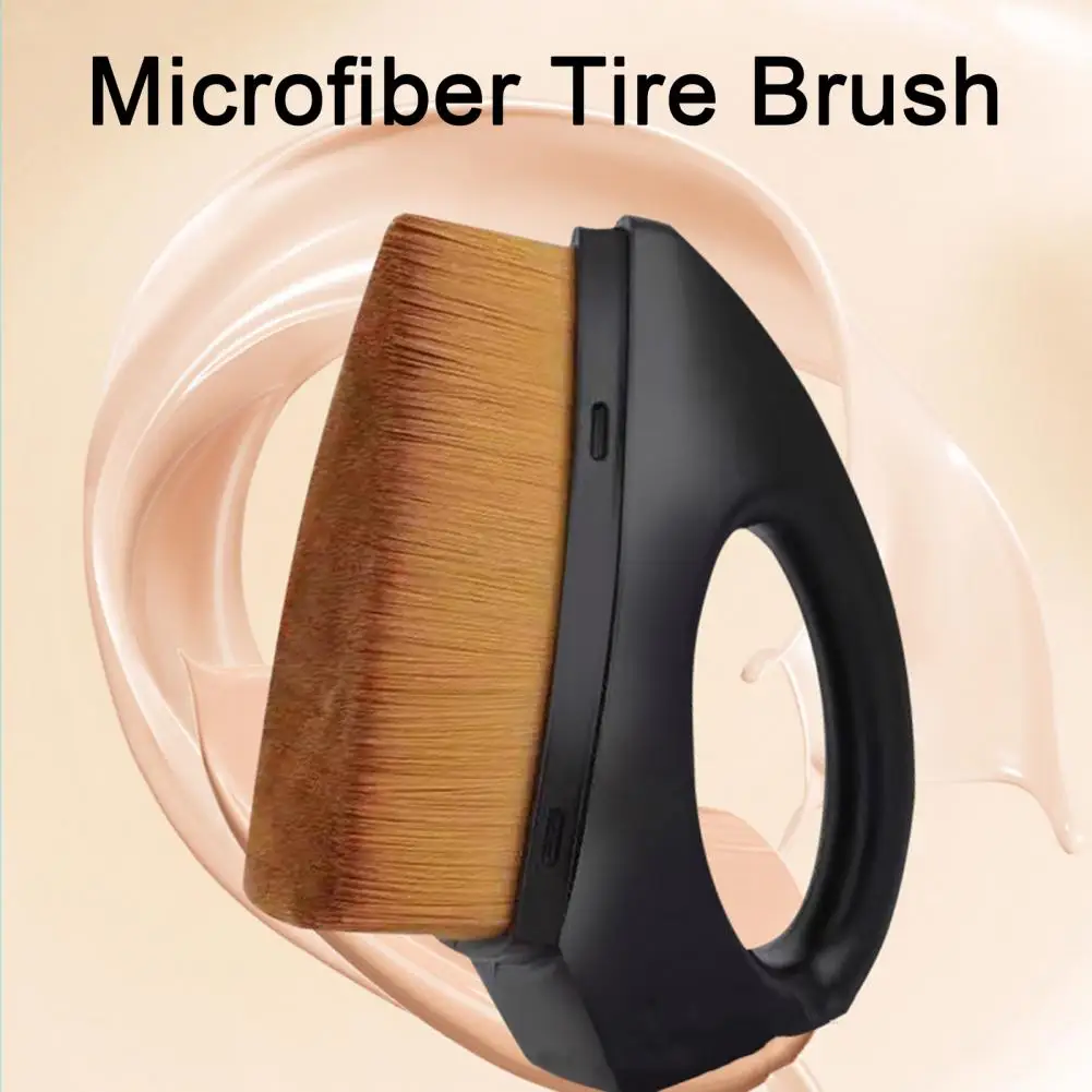 

Durable Tire Brush High Density Portable Car Supplies Fine Synthetic Fiber Car Tire Detailing Brush with Ergonomic for Auto