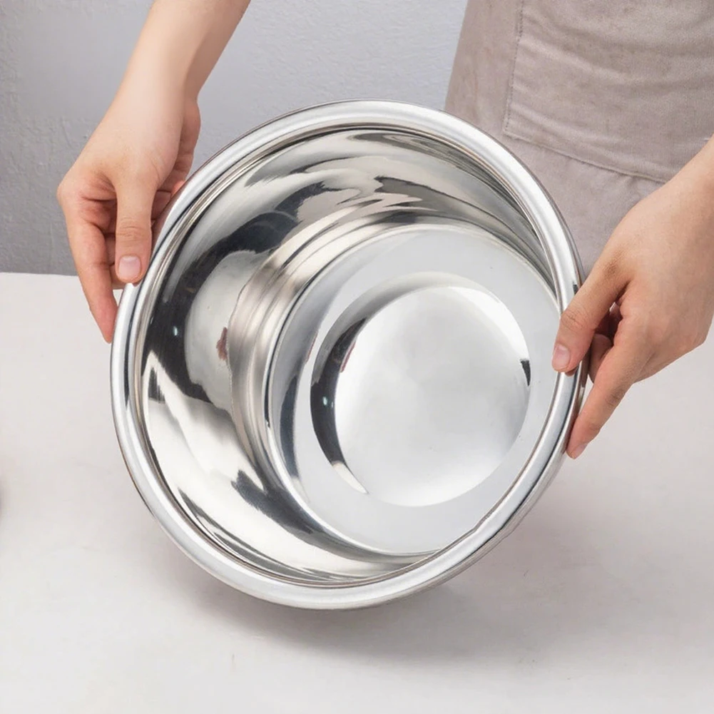 أحواض الفولاذ المقاوم للصدأ 20-38 سنتيمتر أحجام متعددة الأغراض حوض الحساء المطبخ خلط الضرب حساء غسل سلطة الخضروات وعاء خلط