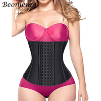 Latex Waist Trainer 9 Steel Bone Women'S Binders And Shapers Slimming Sheath Flat Belly Colombian Girdles Sculpting Body