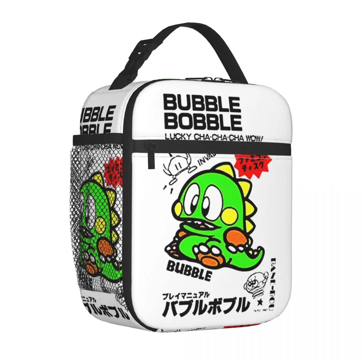 Bubbles Bobble Japanese FC Game Console Thermal Insulated Lunch Bag Women Resuable Lunch Container Children Storage Food Box