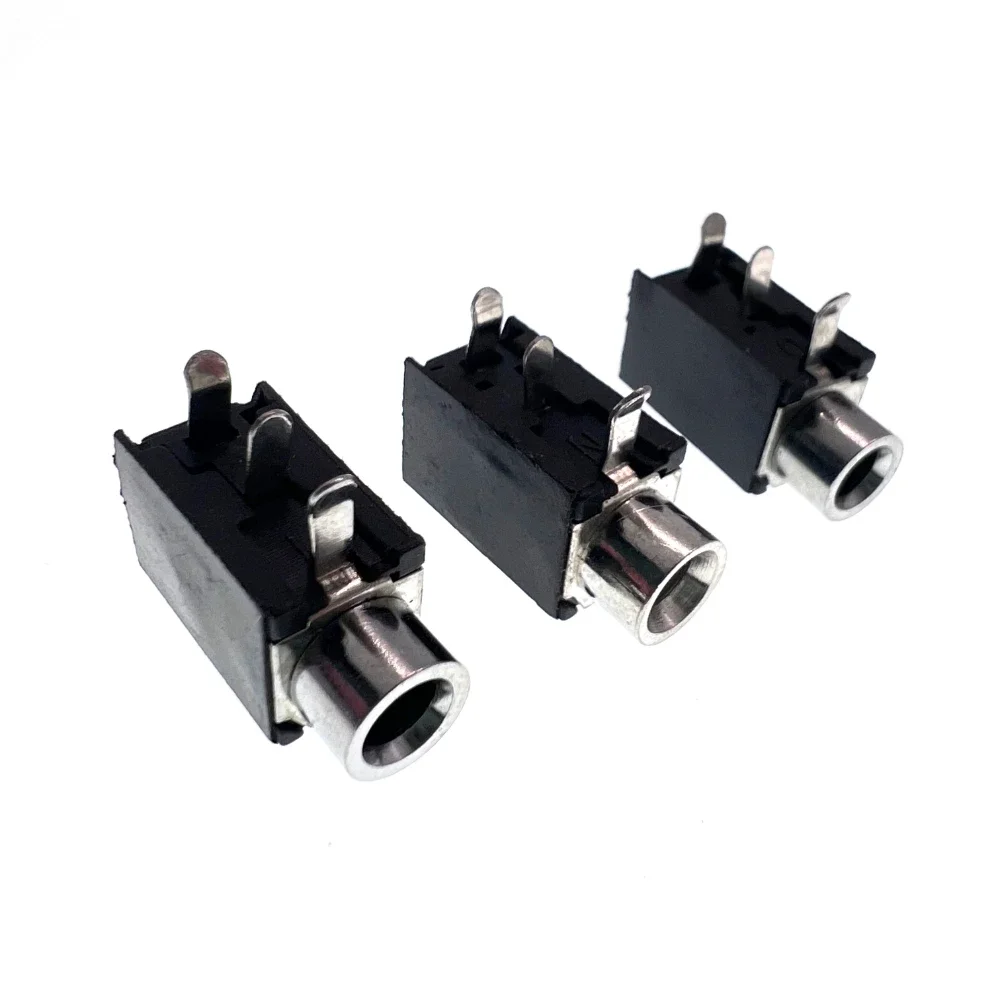 10pcs PJ-316 3.5mm 3Pin Female Jack PCB Mount Black Headphone Audio Video Connector