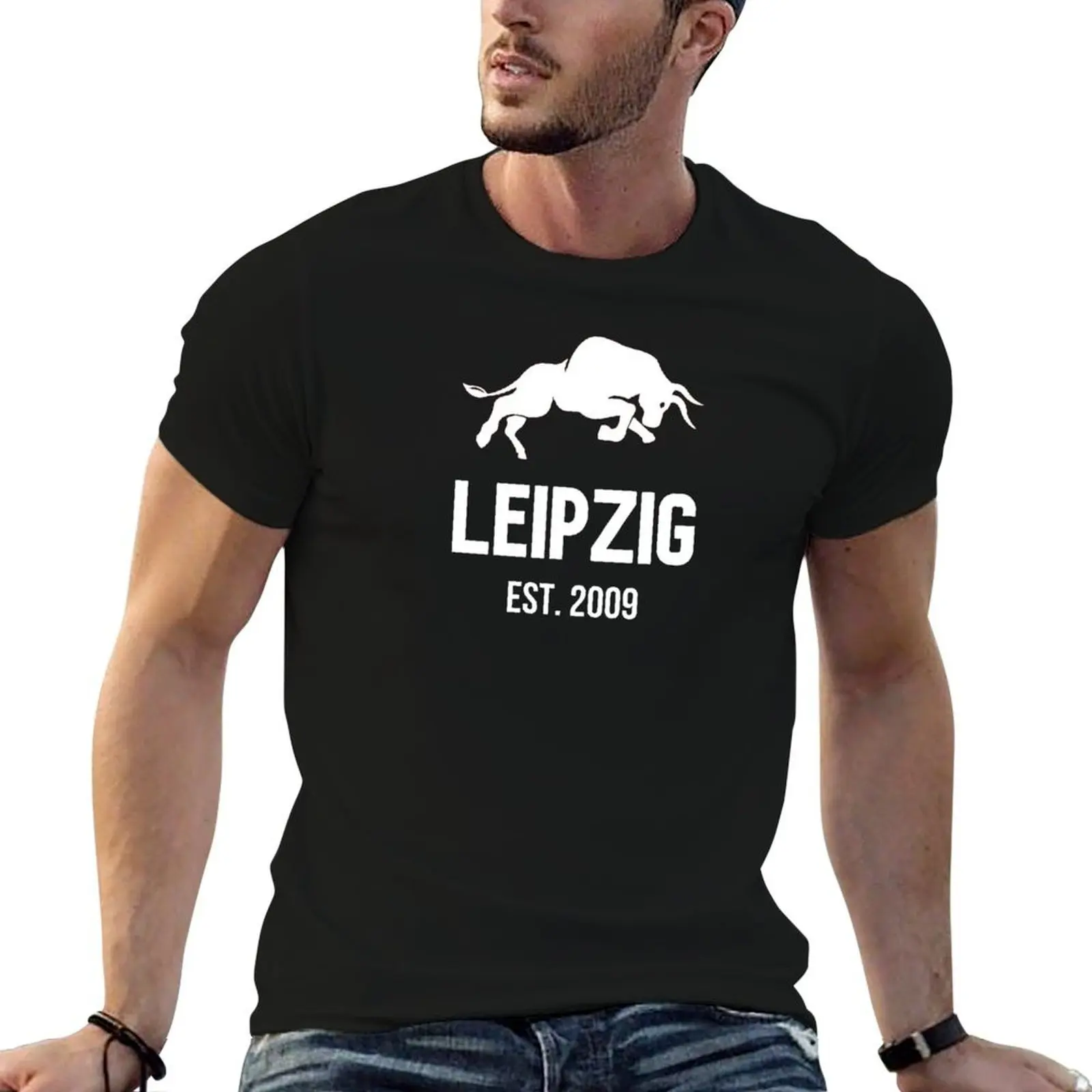 Leipzig White T-Shirt korean fashion animal prinfor boys mens t shirts top quality