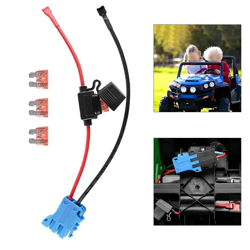 Power- Wheels- Adapter For Bosch 18v Li-ion Battery 12AWG Wire With 40A Fuse Compatible With Peg-Perego Children Ride-on Car