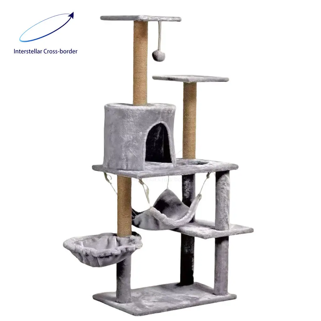 

Новая многоуровневая лестница-когтеточка из массива дерева для кошек, большая беговая дорожка-колесо для кошек, тренажер для фитнеса и активных игр для домашних животных в помещении
