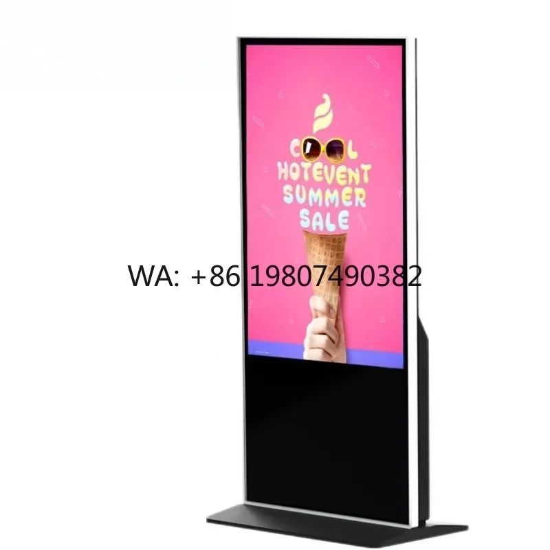 

55 Inch IPS Vertical Floor Stand Screen Built-in CMS Mall Retail Indoor Digital Advertising Signage Display