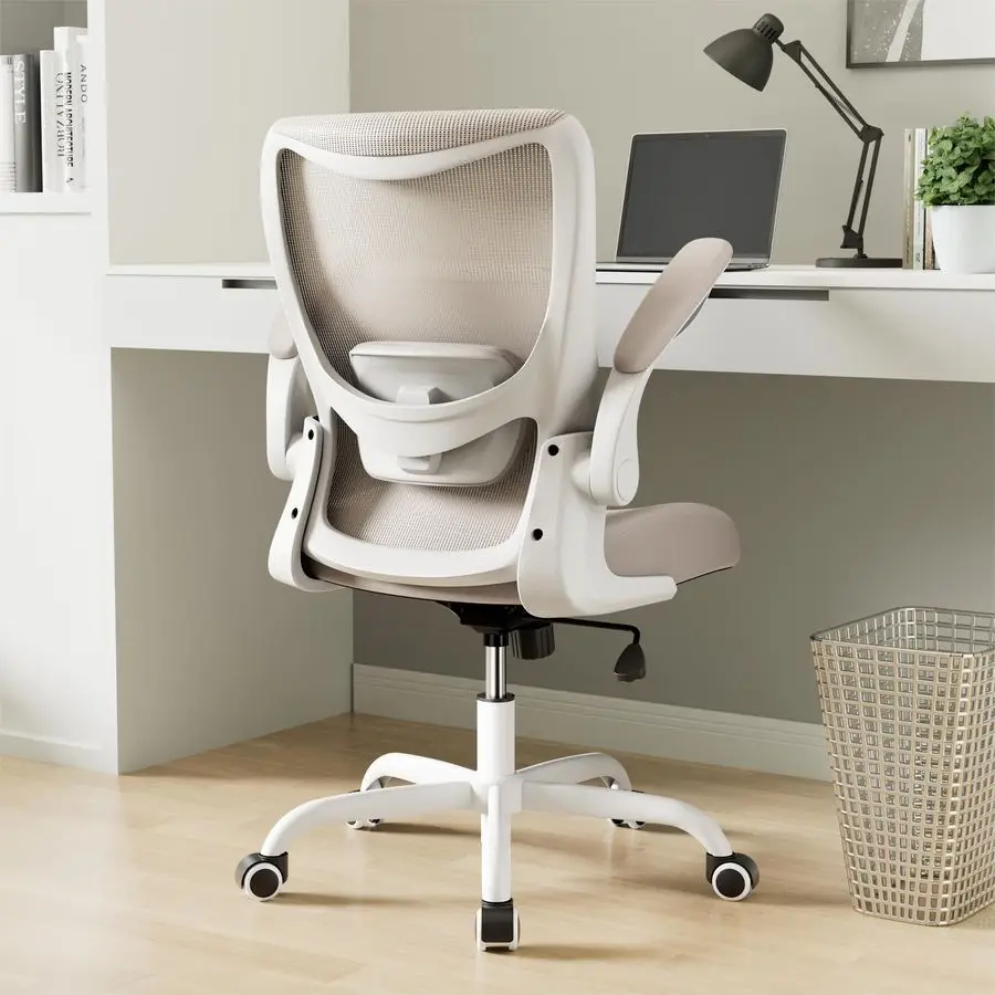 

Office Chair, Ergonomic Desk Chair with Adjustable Lumbar Support and Flip up Armrest, Breathable Mesh Computer Cha Customizable