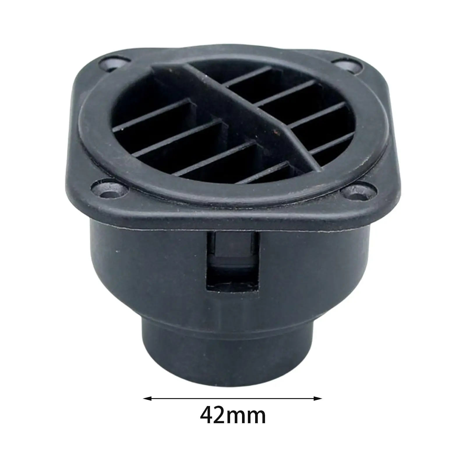 Piezas de repuesto universales de rejilla de salida de ventilación de aire caliente de 42 mm, color negro para automóvil