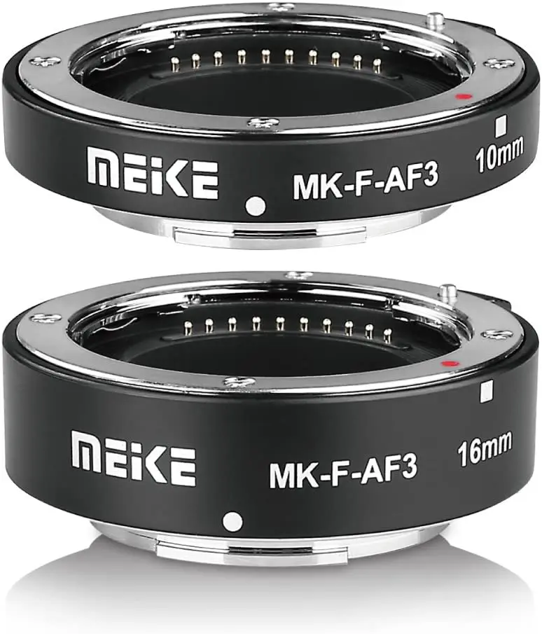 MEIKE MK-F-AF3 Auto Fucus Macro Extension Tube for Fujifilm Mirrorless Camera X-T1 X-T2 X-Pro1 X-Pro2 X-T10 X-A1 X-E1 X-E2 X-E3