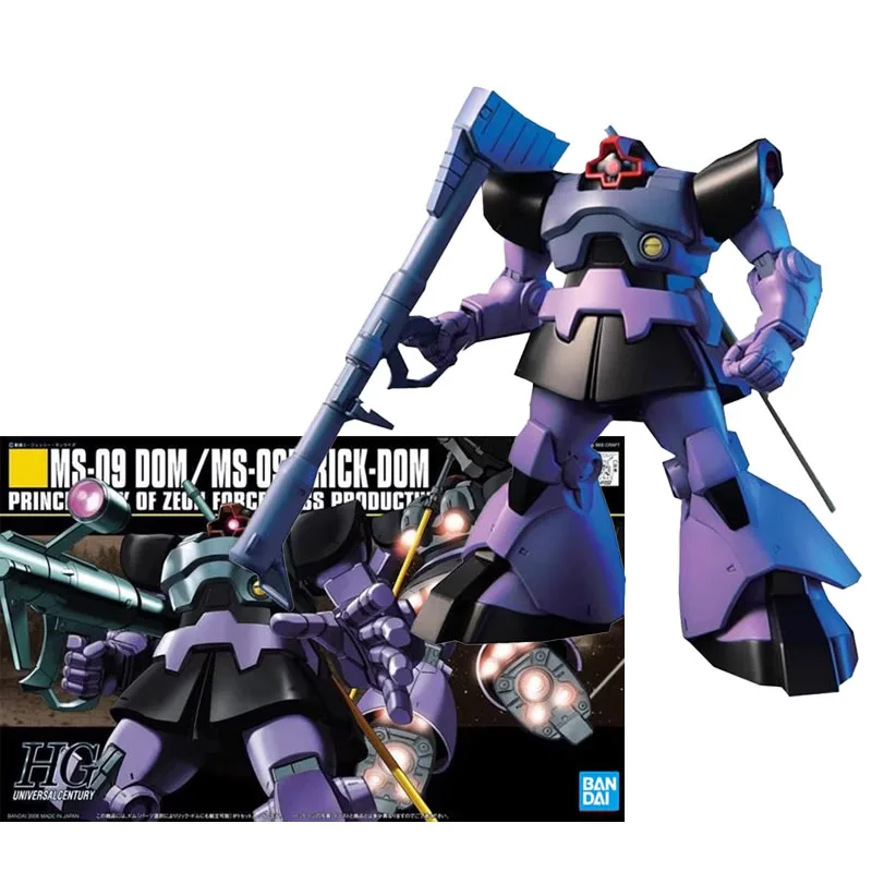بانداي HGUC RICKDOM عمل الشكل MS-09 DOM Gundam البدلة المتنقلة البلاستيك أطقم منمذجة التجمع لعبة لتقوم بها بنفسك أنيمي الأطفال هدية #2