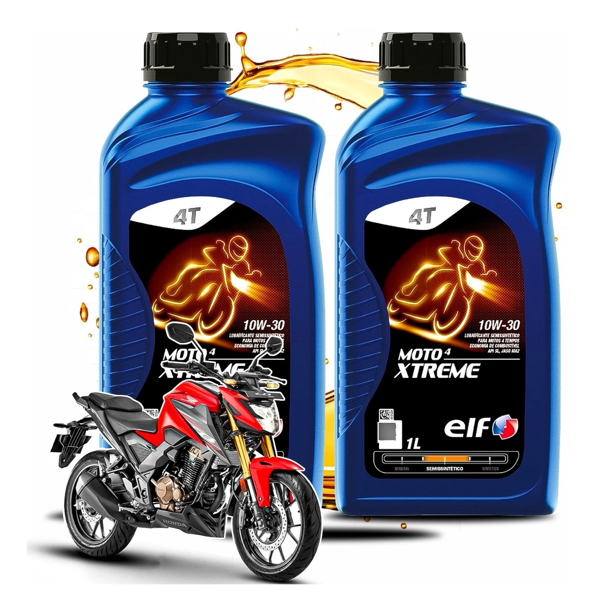 Honda Cb 300R Xtreme Semi-synthetic Elf Oil Exchange