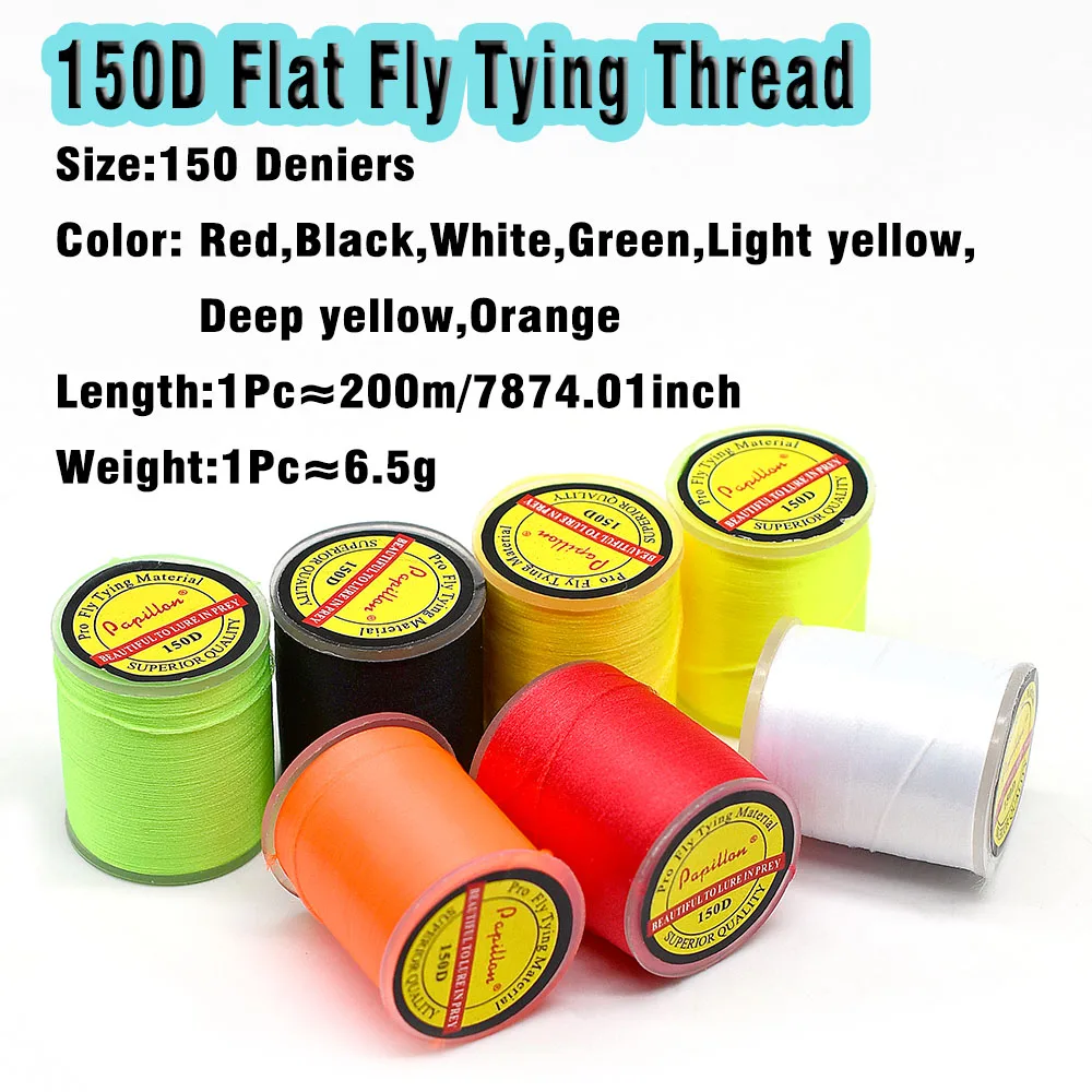 2 Spools 150D Fly Tying PE Line, Ultra Strong Flies Bait Making Material, Fishing Accessories