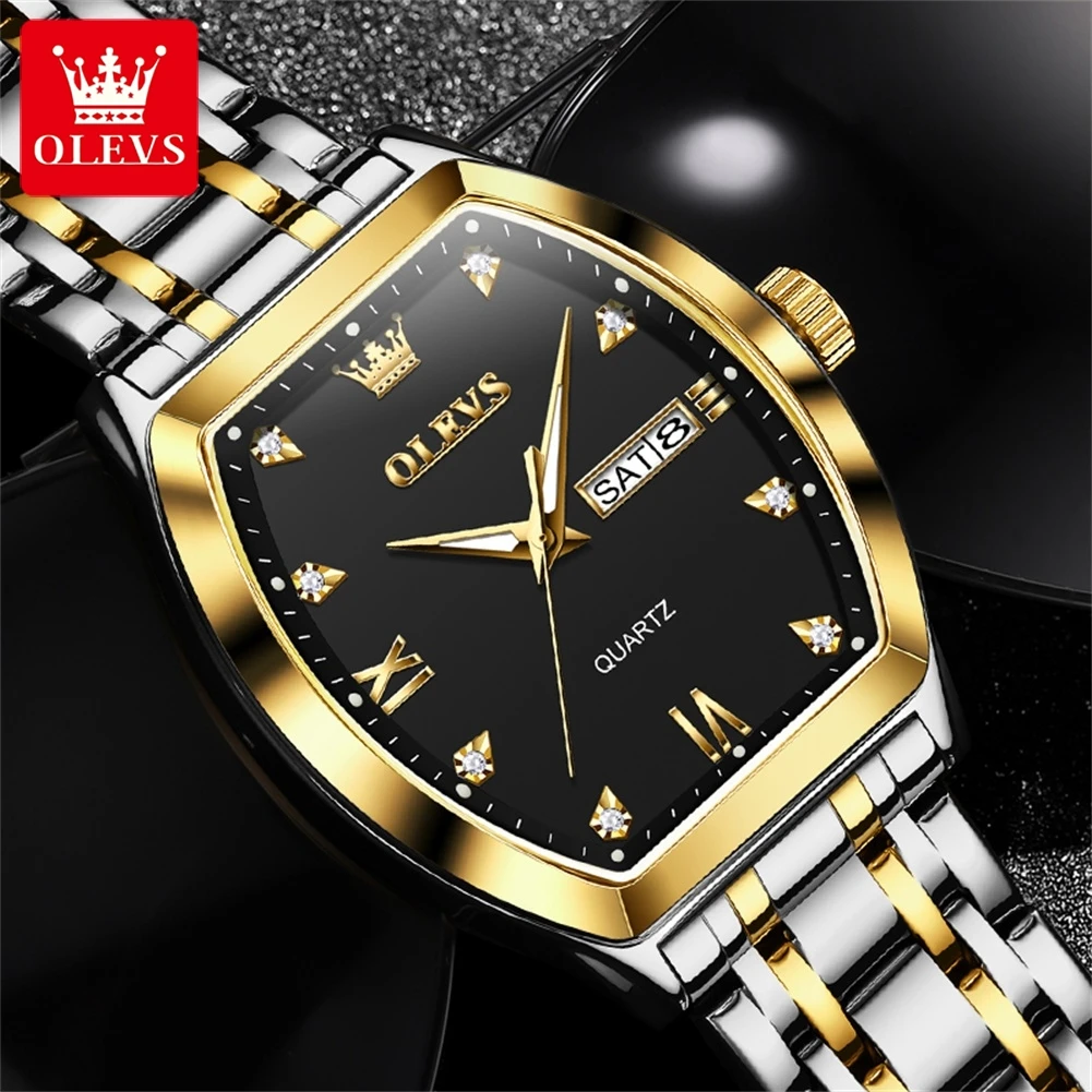 Men's OLEVS Luxury Quartz Watch, Luminous Gift Box