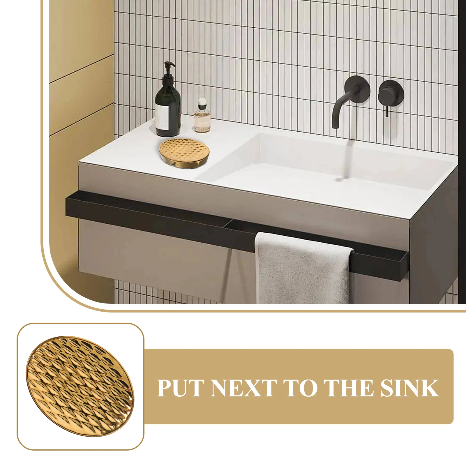 

Ceramic Soap Dish Simple Portable Container for Bathroom Kitchen Tabletop Wear-Resistant Exquisite Soap Holder