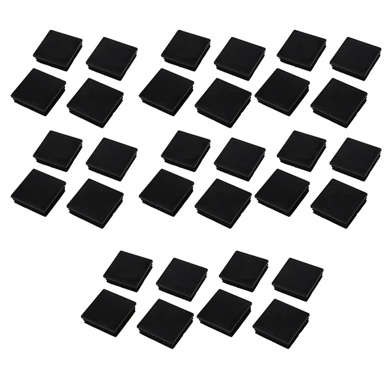 

ABWP-Plastic Square Tubing Tube Insert Blanking End Caps 50Mm 2 Inch 32 Pcs