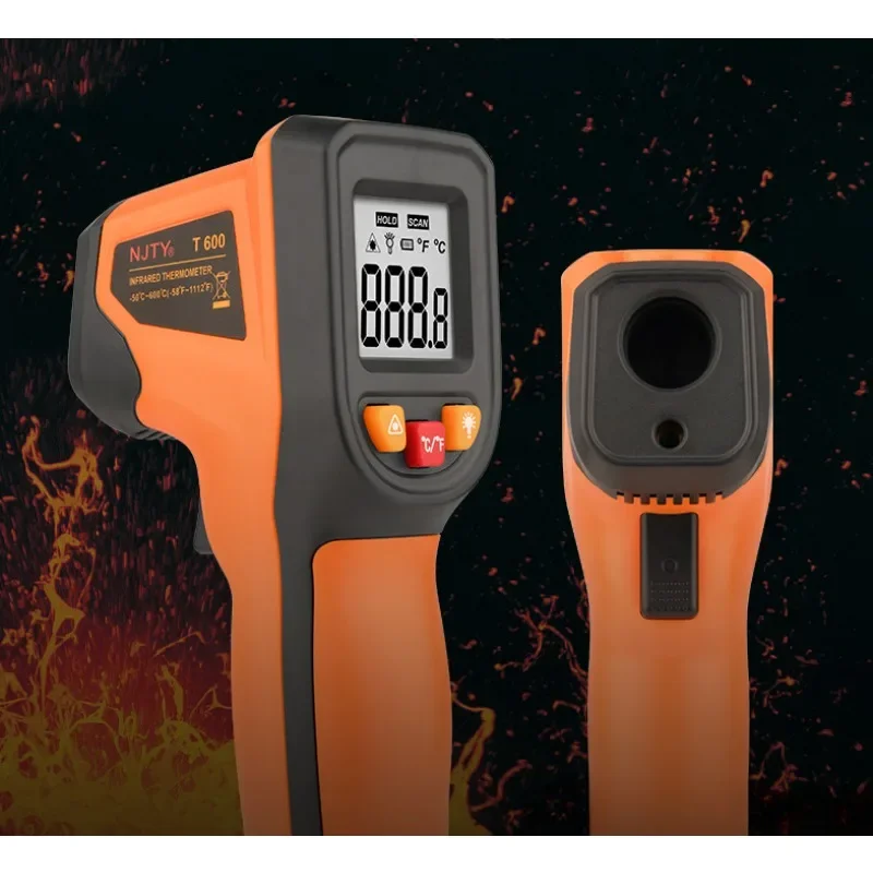 Digital Infrared Thermometer -50~600℃ Laser termometro Pyrometer Gun Non-Contact Laser Temperature Meter  gauge Tools