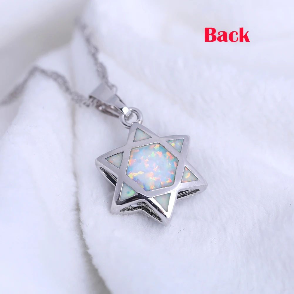 قلادة دلاية من العقيق مزدوجة الوجه ، نجمة ديفيد ، مجوهرات يهودية زرقاء ، بيضاء