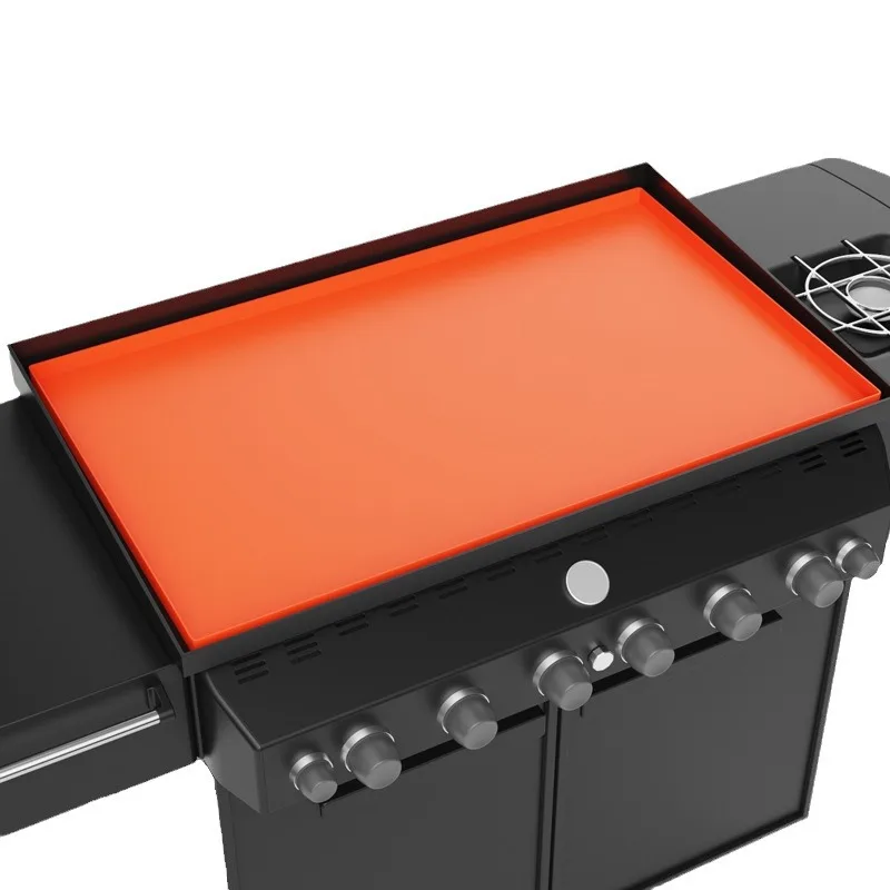 أسياخ جديدة من الحجر الأسود، شواية باربيكيو، وسادة سيليكون، مقلاة خبز، غطاء واقي، غطاء غبار، وسادة مقاومة لدرجات الحرارة العالية. #1