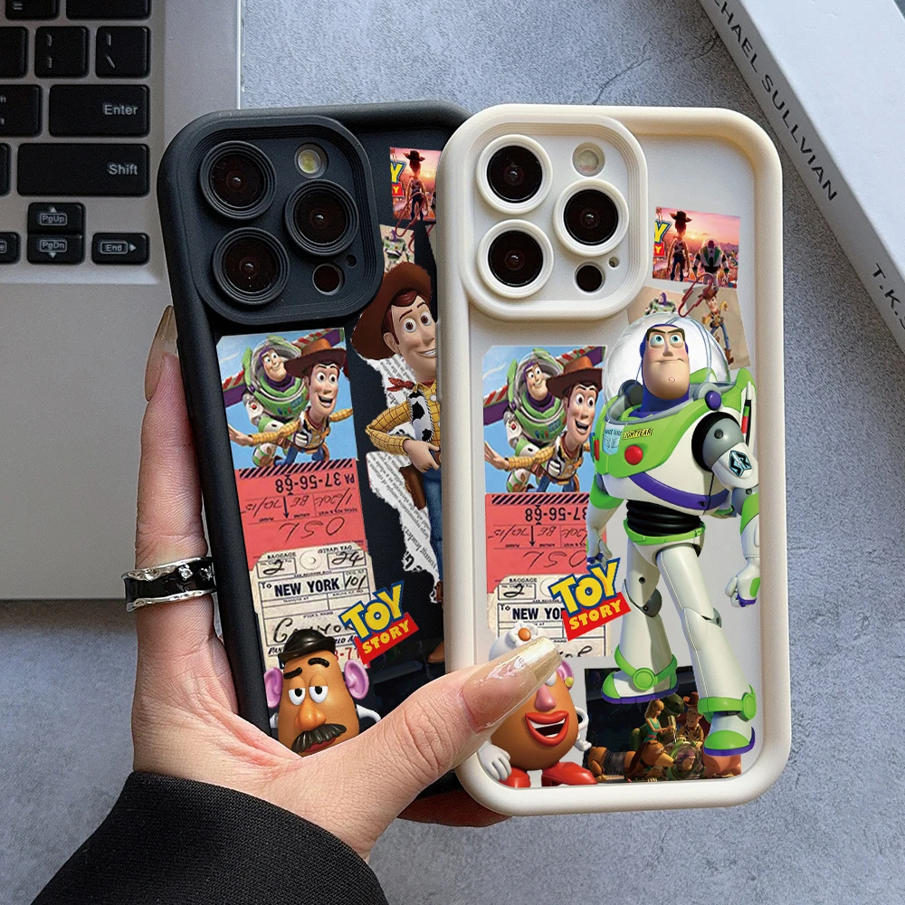 Toy Story Buzz Woody Phone Case for Xiaomi Redmi Note 13 12 12S 11 11S 10 9 8 Pro Plus A3 13C 12C 10C 9C 4G 5G Ladder Lens Cover