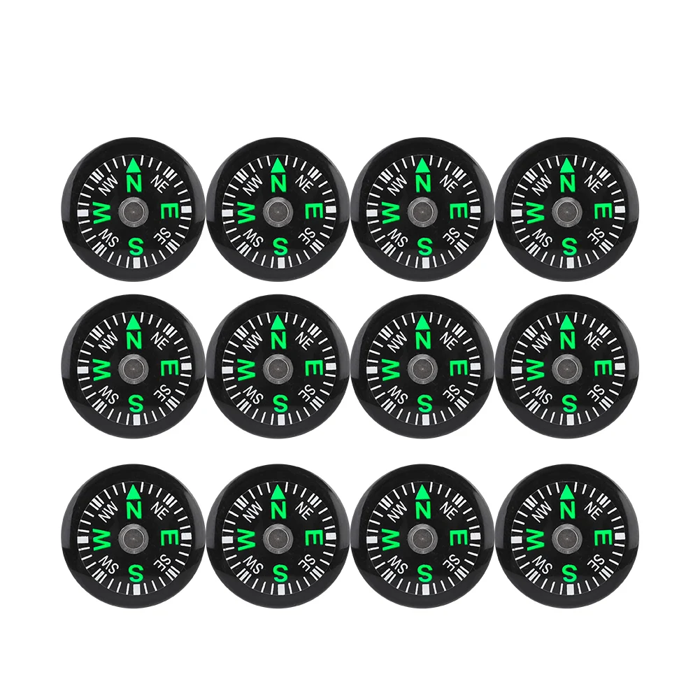 20mm 12pcs Mini Pocket Oil Filled Compass For Hiking Camping Activities Accessory Multifunctional Outdoor Compass