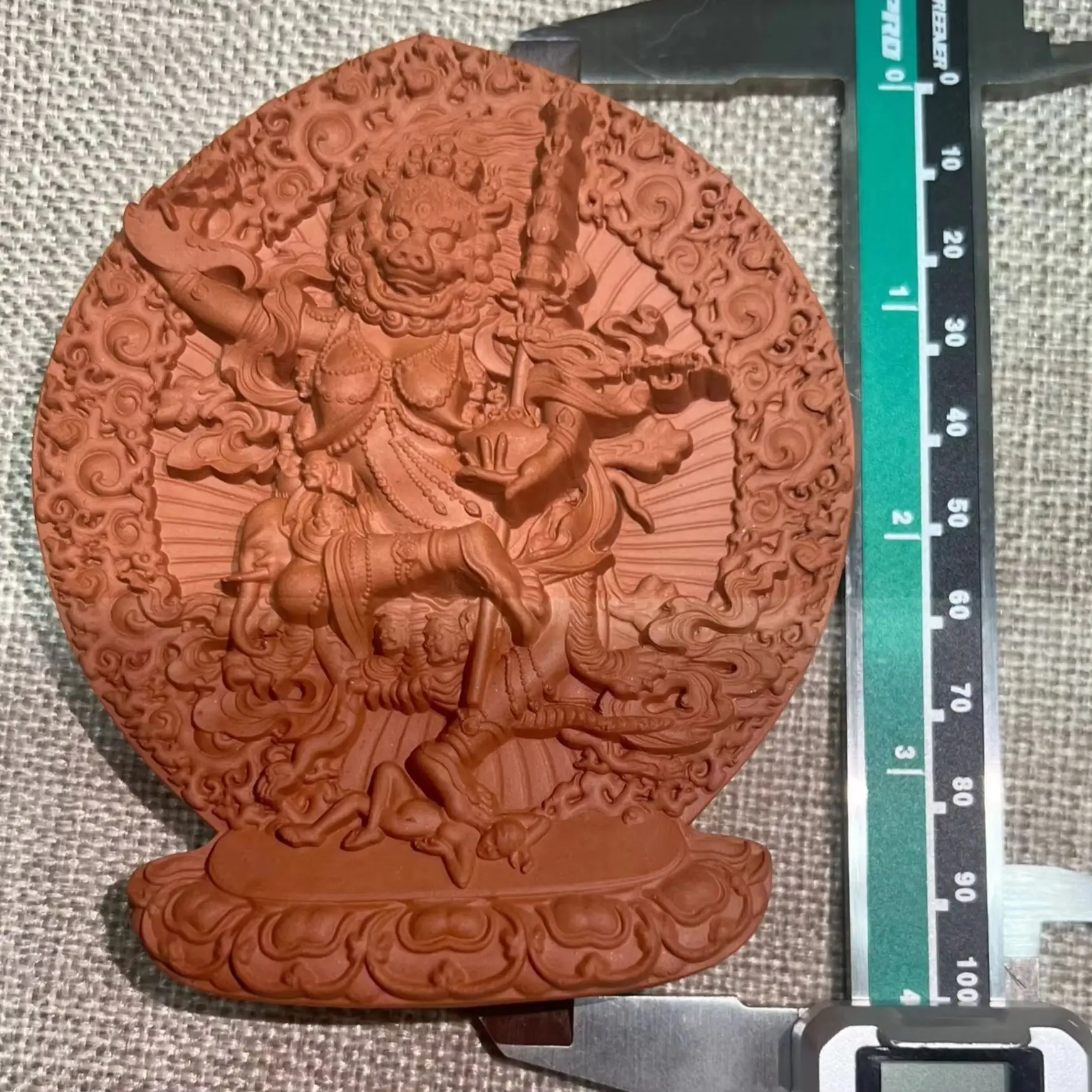 Special Offer Clay Mighty Power Simhamukha Tsatsa pottery statue Buddhist lama alter worship
