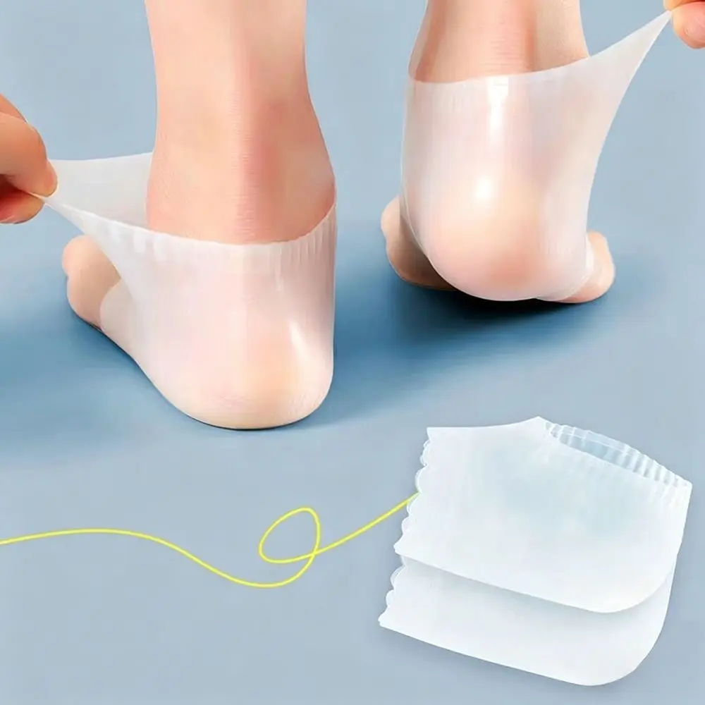 1 Pair Remove Dead Skin Silicone Heel Protective Cover Reusable Pain Relief Silicone Moisturizing Socks Anti-Crack Pad