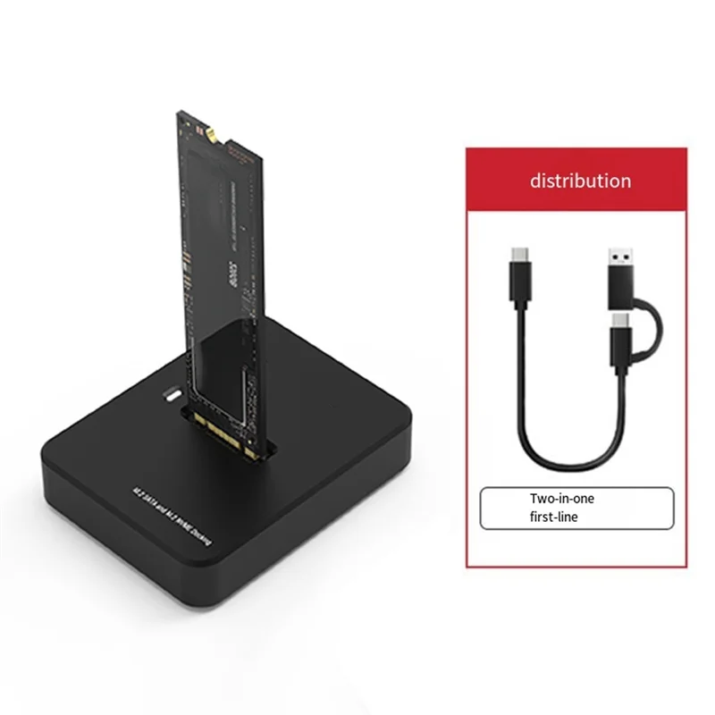 AEE7-База жесткого диска NVME/SATA с двумя протоколами 10G, скорость записи онлайн, SSD, внешняя портативная база жесткого диска типа C