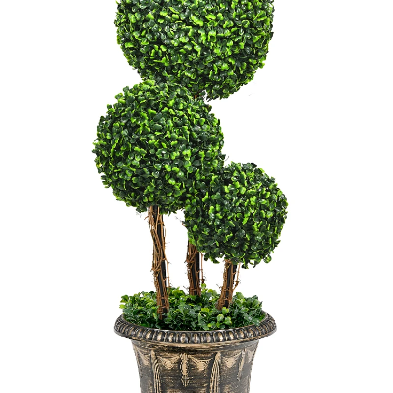 

Costway 30" Artificial Topiary Triple Ball Tree Indoor Outdoor UV Resistant HW67073