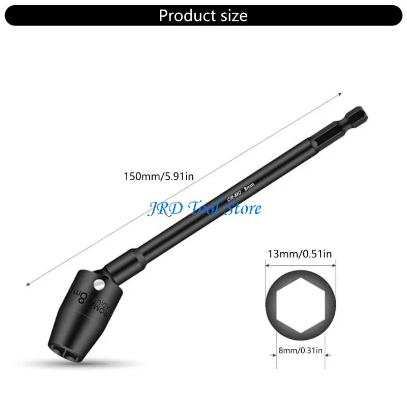 A2UD Industrial Socket Wrench Adapter Electric Power Drill Socket Adapter 360 Degree