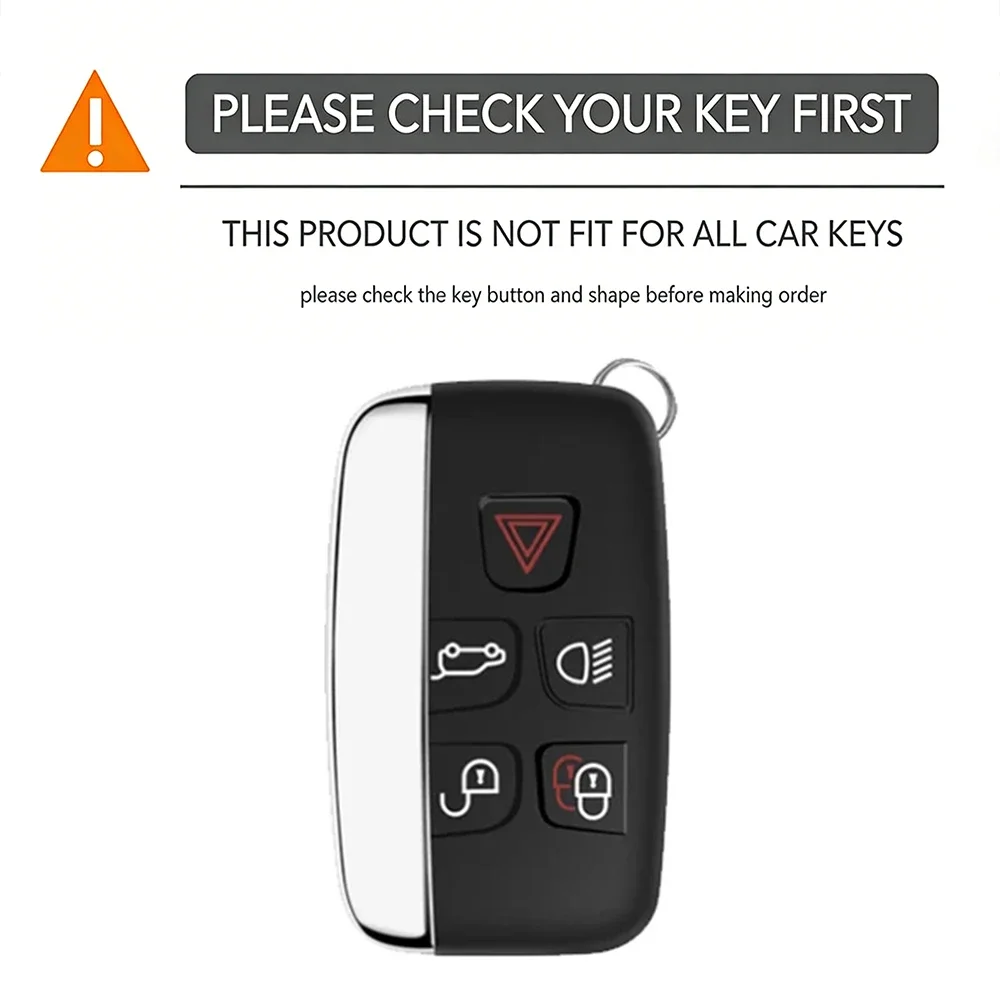 For Land Rover Range Rover Sport Evoque Velar Discovery 5 Jaguar XE XF E-Pace F-Pace A9 A8 X8 XJ XFL XJL Silicone Car Key Case
