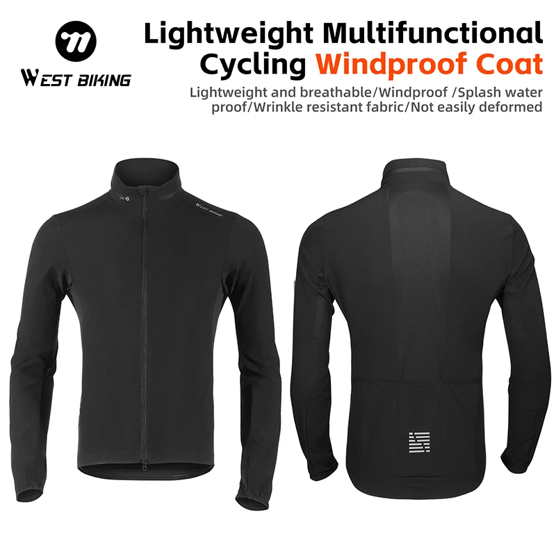 

WEST BIKING Lightweight Cycling Jacket Windproof Waterproof Breathable Reflective Hooded For Road Mountain Road Bikes Jacket