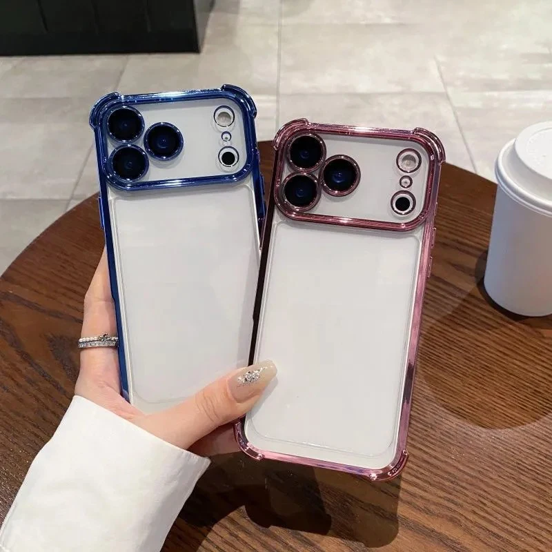 Funda de teléfono chapada para Samsung S26 S25 S24 S23 S22 S21 S20 FE Note20 Edge Plus Ultra 4G 5G Airbag anticaída