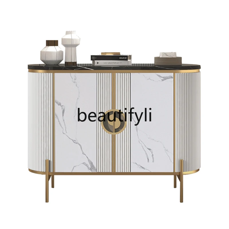 

Slate mystery cabinet, decorative cabinet Italian minimalist storage, foyer entry, new Chinese side cabinet