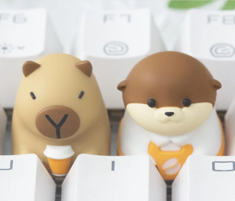 

Otter kapibara coffee coffe series theme keycaps