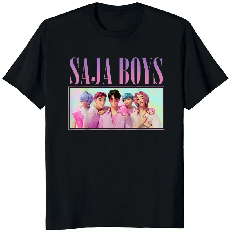 Kpop شيطان هنتر المرأة موضة الهيب هوب Y2K المعتاد تي شيرت الصيف الرجال عادية شارع العليا الشرير قصيرة الأكمام بلايز تي شيرت #1