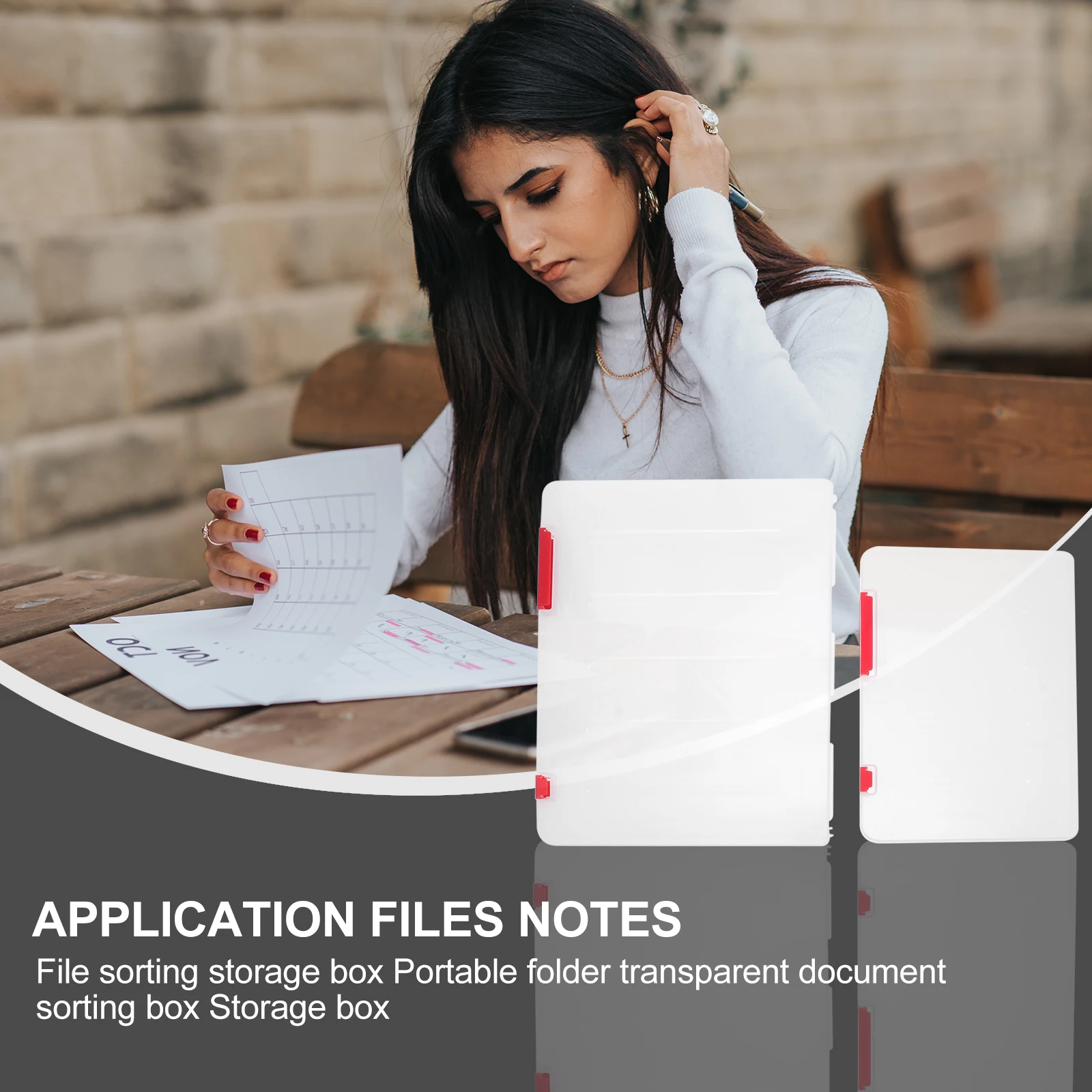 

2 Pcs File Storage Box Organizing Boxes Filing Organizer Accessories Office Supplies Document Folder