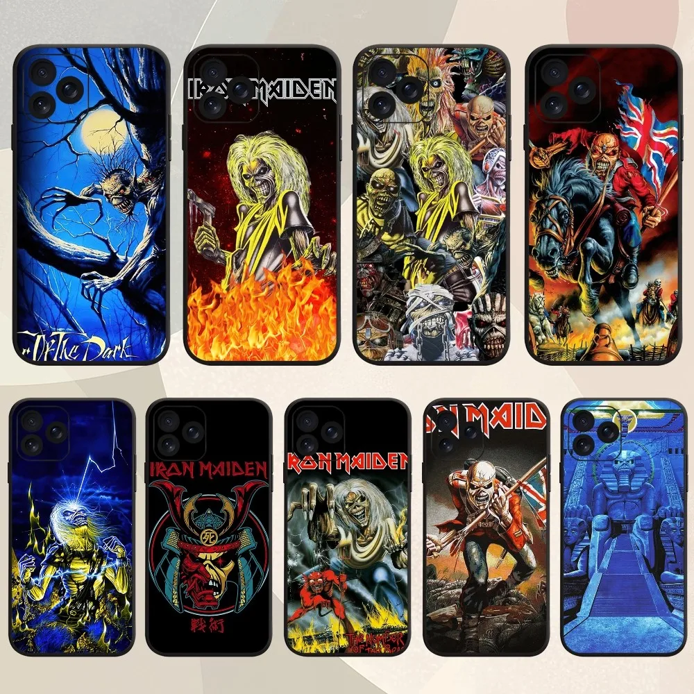 Band I-Iron M-Maiden ear of the Dark Phone Case For iPhone 8 14 Mini X 15 XS 12 MAX 11 13 Xr Pro Plus Shell