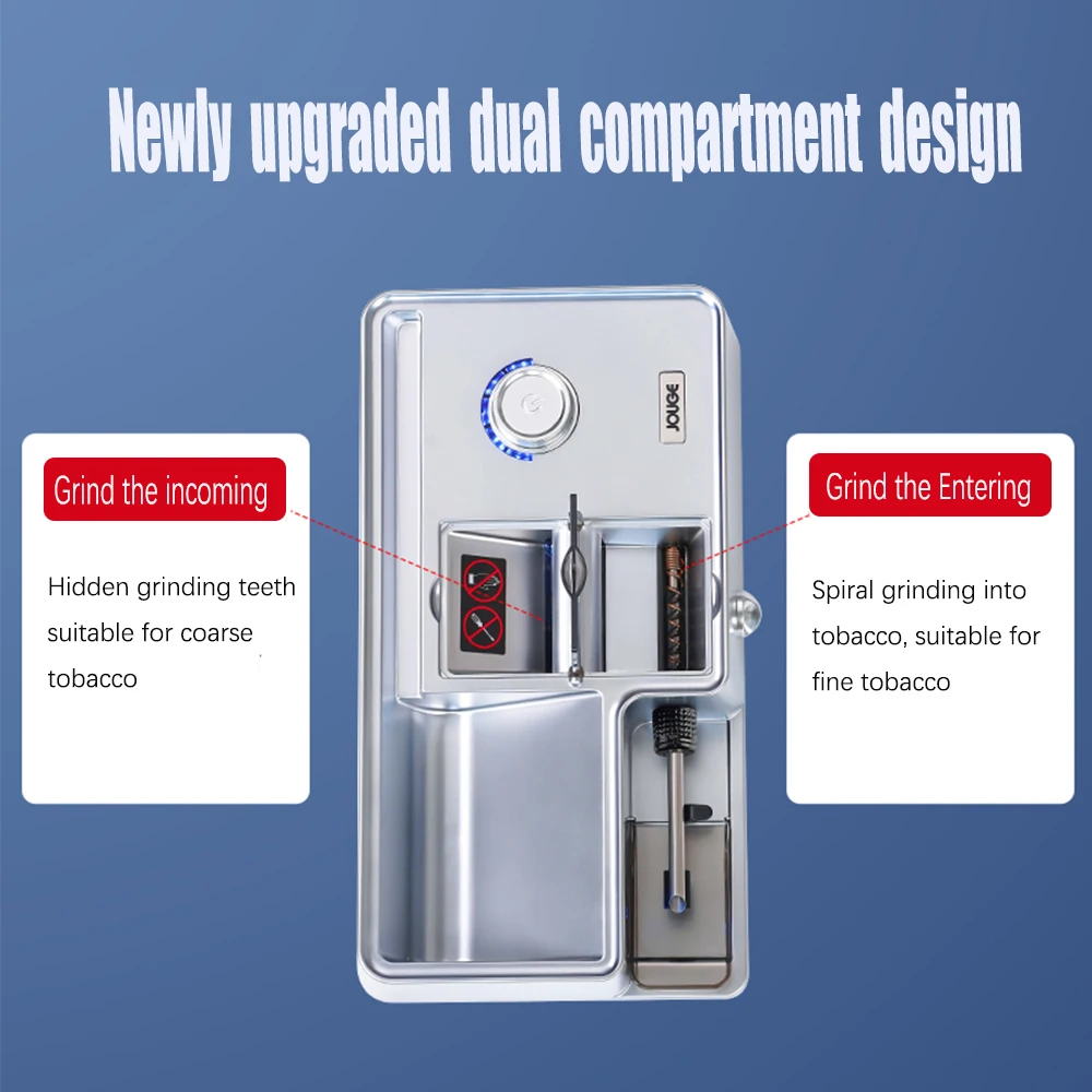 3 in 1 Size Cigarette Maker 5.5/6.5/8mm Infrared Sensing Cigarette Rolling Machine with Double Tobacco Filling Compartment