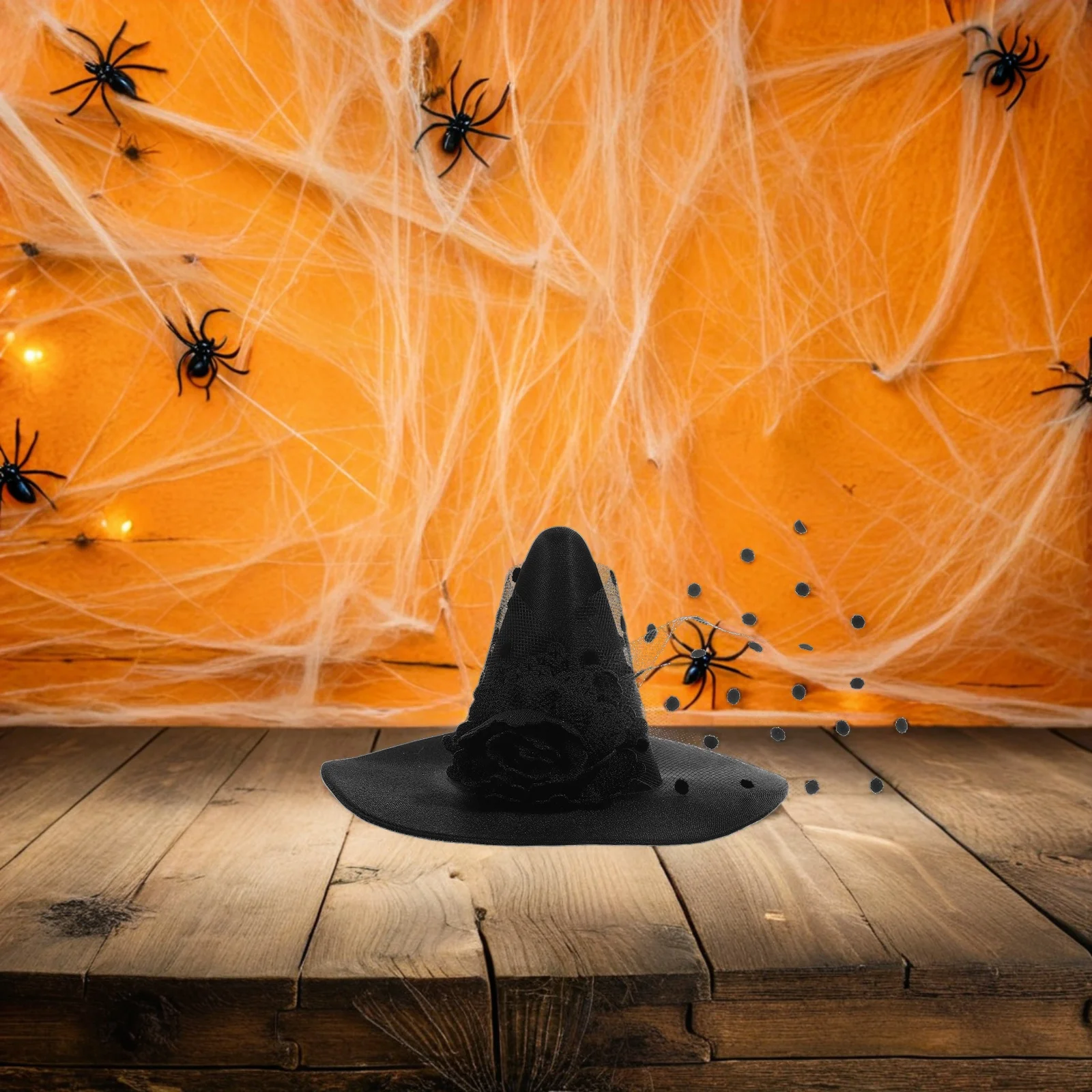 

Witch Hat Girls Halloween Costume Kids Party Accessories Lightweight Cloth Miniature Design Cosplay Decorations